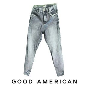 Good American Women's Skinny Jeans Raw Edge Hem Size 10